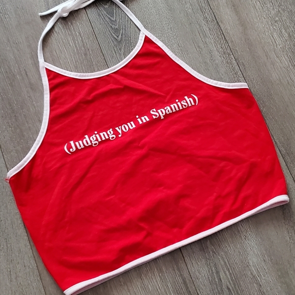 Rare Halter Crop Tank - Picture 2 of 5